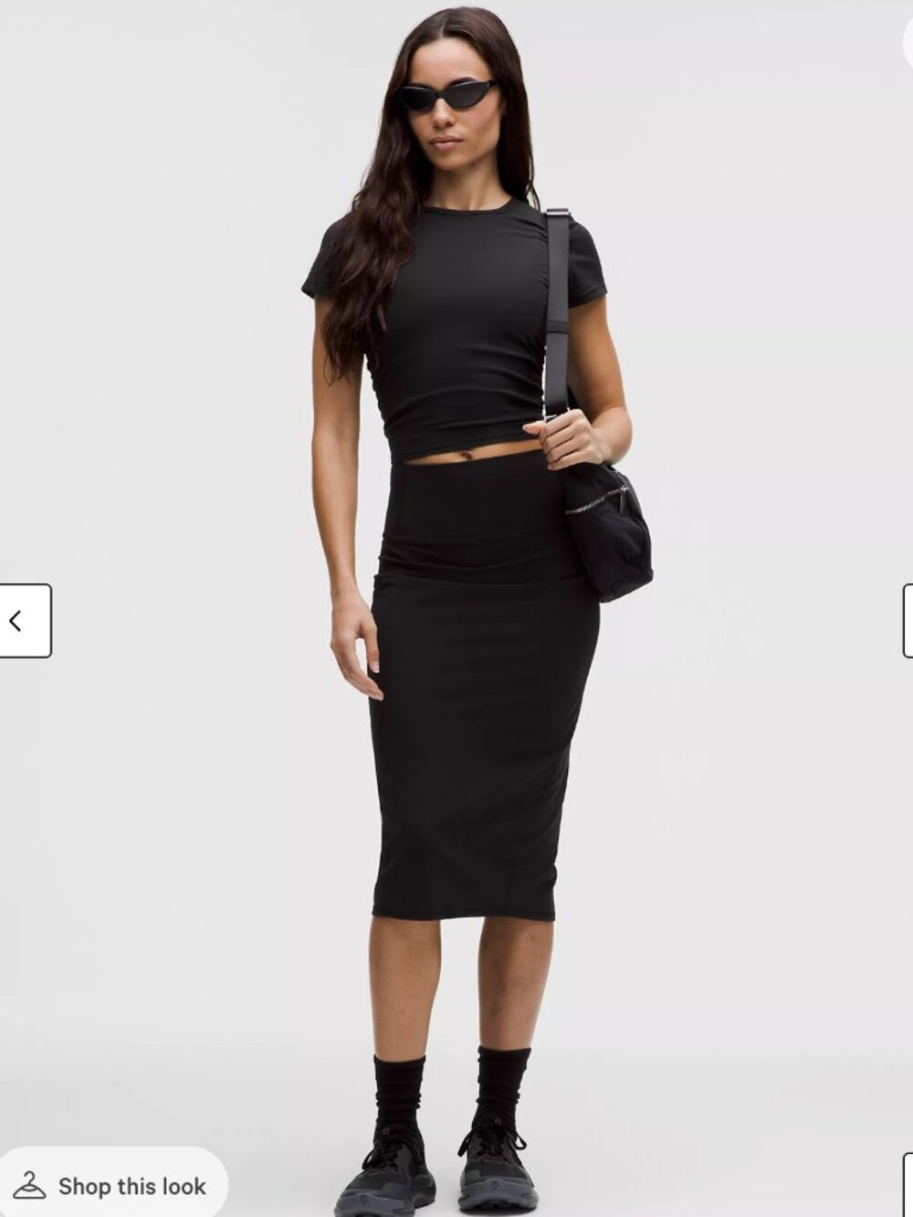 BNWT Lululemon Nulu Slim Fit H/R skirt 6 Black